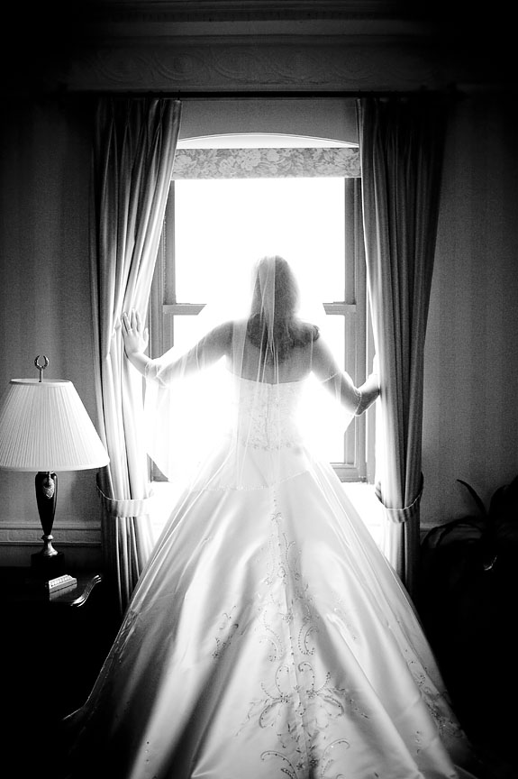 West Point NY Thayer Hotel Getting ready black and white photo